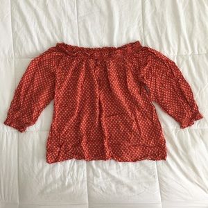 Red Off The Shoulders Top